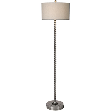 Sherise Beaded Nickel Floor Lamp